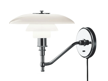 PH 3/2 - Opal glass wall lamp by Louis Poulsen