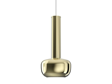 VL 56 - Brass or chromed aluminium pendant lamp by Louis Poulsen
