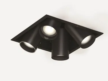 MINI SIGHT 4 - Recessed LED square metal spotlight by Lucifero's