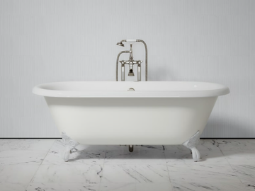 CONNAUGHT - Freestanding oval cast iron bathtub by LUSSO