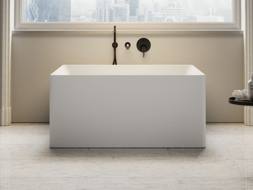 CONSERO - Freestanding square Resin Stone bathtub by LUSSO
