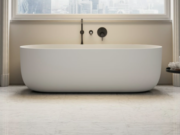 DESIGNO - Freestanding oval Resin Stone bathtub by LUSSO
