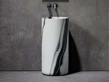 DESIGNO - Freestanding round marble washbasin by LUSSO