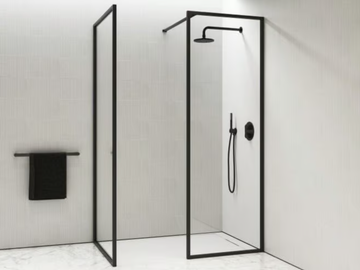 DESIGNO - KIT B - Corner glass Walk in shower with tray by LUSSO
