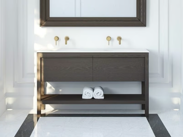 DORCHESTER - Double wooden vanity unit with drawers by LUSSO