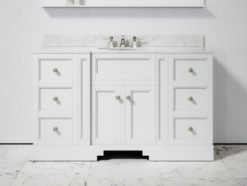 EATON - Single wooden vanity unit with doors with drawers by LUSSO
