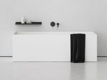 ETHOS - Freestanding rectangular Resin Stone bathtub by LUSSO