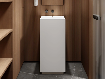 ETHOS - Freestanding rectangular Resin Stone washbasin by LUSSO