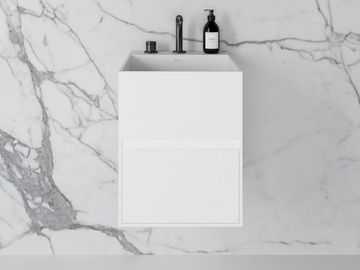 ETHOS - Wall-mounted Resin Stone vanity unit with drawers by LUSSO