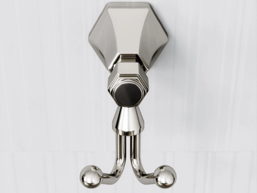 ETON - Double stainless steel robe hook by LUSSO