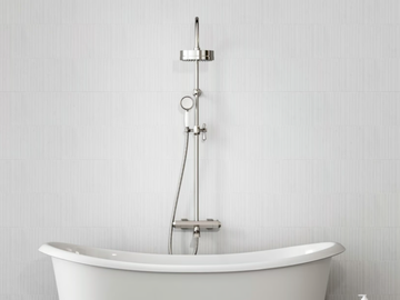 ETON - Thermostatic bathtub mixer with overhead shower by LUSSO