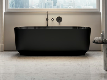 HUTTON - Freestanding oval Resin Stone bathtub by LUSSO