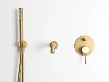 LUXE - Recessed single handle bathtub set with hand shower by LUSSO