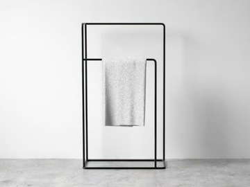 LUXE - Standing stainless steel towel rack by LUSSO