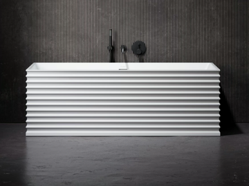 MADDOX - Freestanding rectangular Resin Stone bathtub by LUSSO