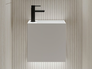 MODUL - Rectangular wall-mounted Resin Stone handrinse basin by LUSSO
