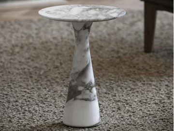 MONET - Round Arabescato marble coffee table by LUSSO