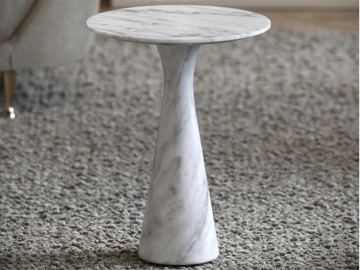 MONET - Round Carrara marble coffee table by LUSSO