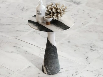 MONET - Round Panda marble coffee table by LUSSO