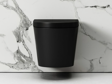 NERA - Wall-hung rimless ceramic toilet by LUSSO