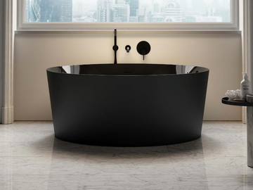 PALAIS - Freestanding round Resin Stone bathtub by LUSSO