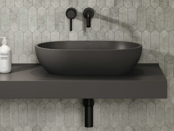PICASSO - Countertop oval Resin Stone washbasin by LUSSO