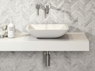 QUADRATO - Countertop square single Resin Stone washbasin by LUSSO