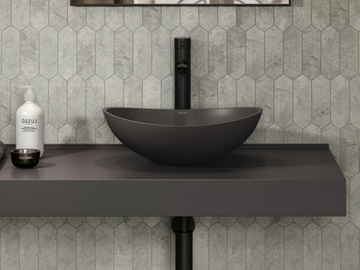 SOHO - Countertop oval Resin Stone washbasin by LUSSO