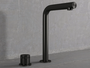 URBAN - 2 hole High countertop stainless steel washbasin mixer by LUSSO