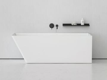 VADO - Asymmetric rectangular Resin Stone bathtub by LUSSO