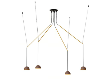 ABSIDIOLA C MOVIL 4 MINI - Adjustable terracotta pendant lamp by Luxcambra