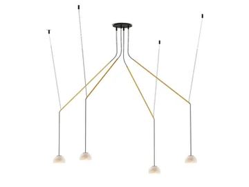 ABSIDIOLA C MOVIL 4 MINI ALABASTER - Adjustable alabaster pendant lamp by Luxcambra