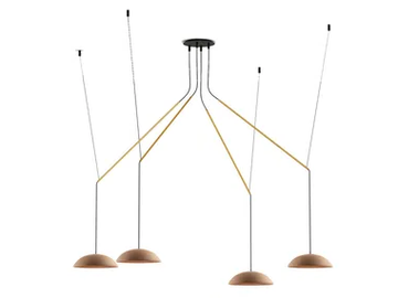 ABSIDIOLA C MOVIL 4 PLATO - Adjustable terracotta pendant lamp by Luxcambra