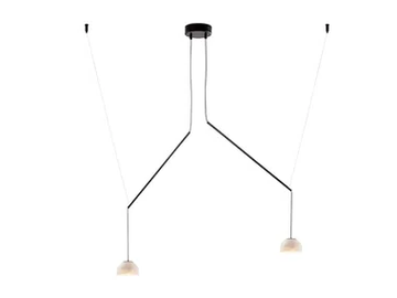 ABSIDIOLA C MOVIL MINI 2 ALABASTER - Adjustable alabaster pendant lamp by Luxcambra