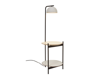 ABSIS P - Terracotta floor lamp with shelf by Luxcambra