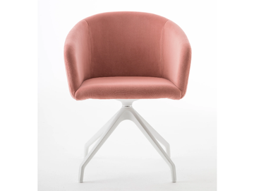 BLOOM XL - Swivel fabric chair with armrests by Luxy