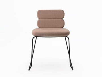 CLUSTER - Sled base fabric chair by Luxy