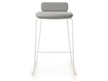 CLUSTER - Sled base high fabric stool by Luxy