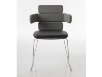 CLUSTER - Sled base polyurethane garden chair by Luxy