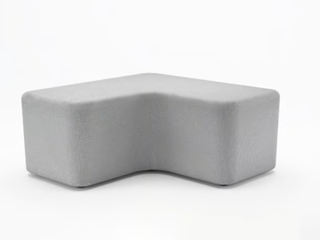 PUZZLE - Sectional upholstered fabric pouf by Luxy