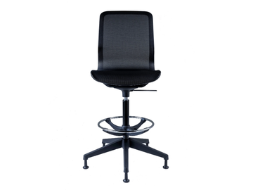 SMARTLIGHT - Height-adjustable Nylon® office stool with 5-Spoke base by Luxy