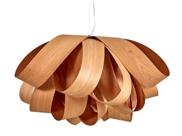 AGATHA LARGE - Handmade wood veneer pendant lamp by LZF