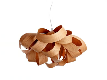 AGATHA SMALL - Handmade wood veneer pendant lamp by LZF