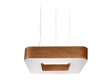 CUAD - Handmade wood veneer pendant lamp by LZF