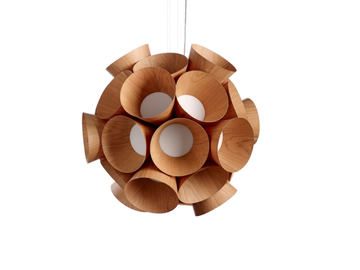 DANDELION - Handmade wood veneer pendant lamp by LZF