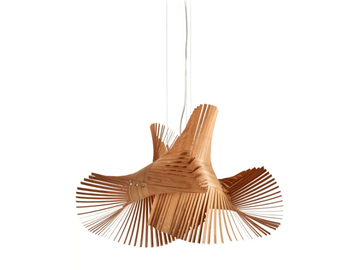 MINIMIKADO - Handmade wood veneer pendant lamp by LZF