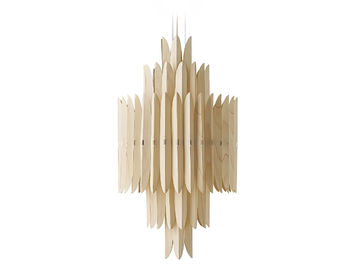 VOLIERE - LED wood veneer chandelier by LZF