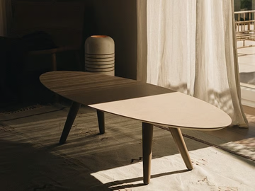 ELLIPSE MOLEANOS - Oval stone coffee table by Maami Home