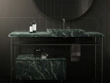 HAWAI - Console marble washbasin with towel rail by Maami Home