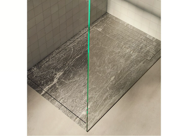 OLUDENIZ GRIS DOURO FLUSH - Anti-slip Gris Douro marble shower tray by Maami Home